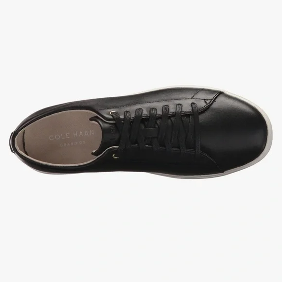 NWOB Cole Haan Women’s Grand Crosscourt Li Black Leather Sneakers Size 9 - Picture 2 of 9